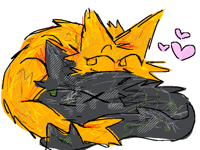 orange and black cats wip