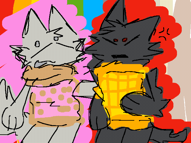 lazy tac nyan and nyan cat!!