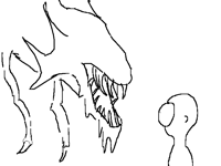 Getting back into drawing monsters