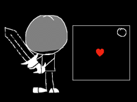 sometimes i just do this (determination heart)
