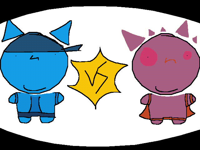 purple johny vs bluu pizza man