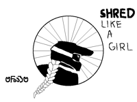 Shred like a girl logo