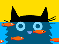 Cat with fish