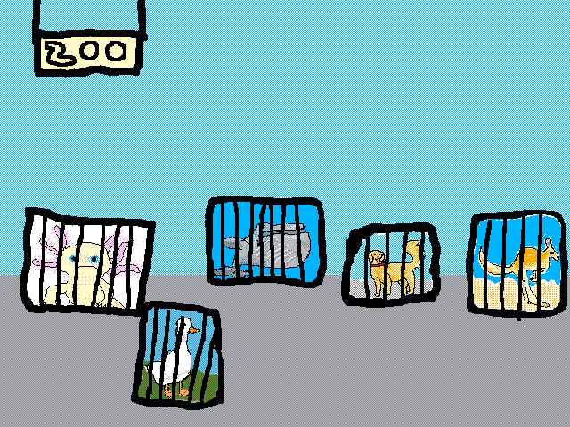 Comment animals and I will draw them in cages!