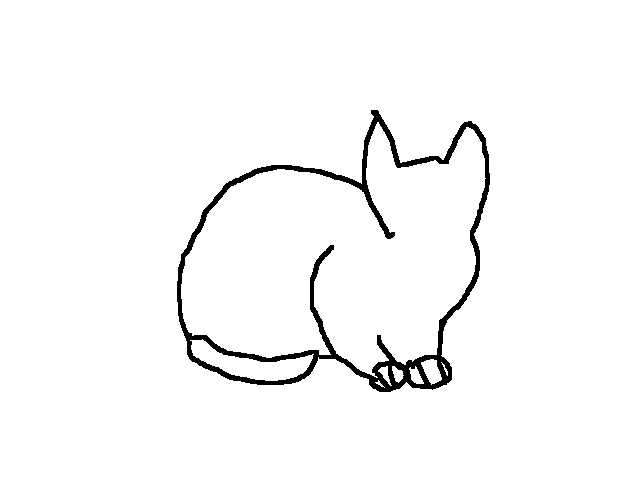Cat traced 100 times
