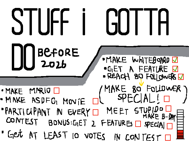 Stuff I gotta do before 2026
