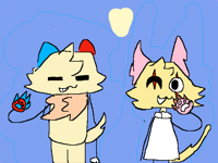 puppy @G00B and kitty @scraps :3