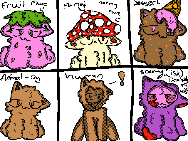 My oc but in different styles!