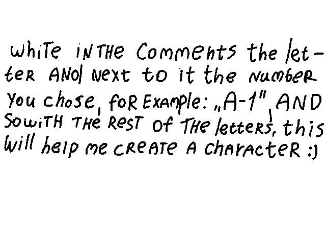 Help make a Character