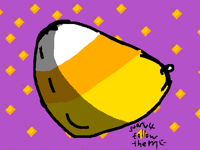 Candy corn in pumpkins for contest