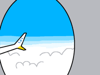 Looking out the window on the plane!