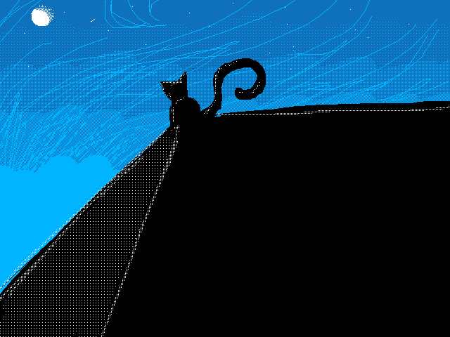 Kitty on a roof