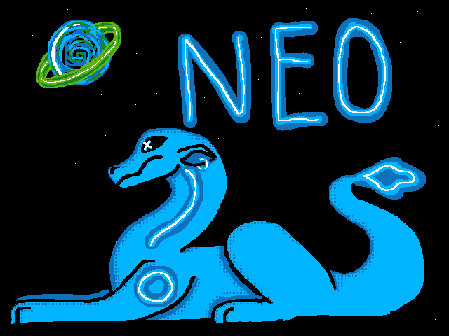 my oc, Neo the dragon dog
