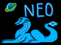 my oc, Neo the dragon dog