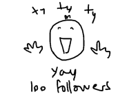 Yayayay 100 folowers yeay