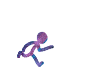 Sprinting galaxy man