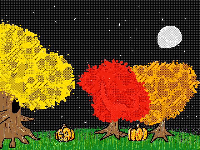 Fall/Halloween scene
