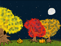 Fall/Halloween scene