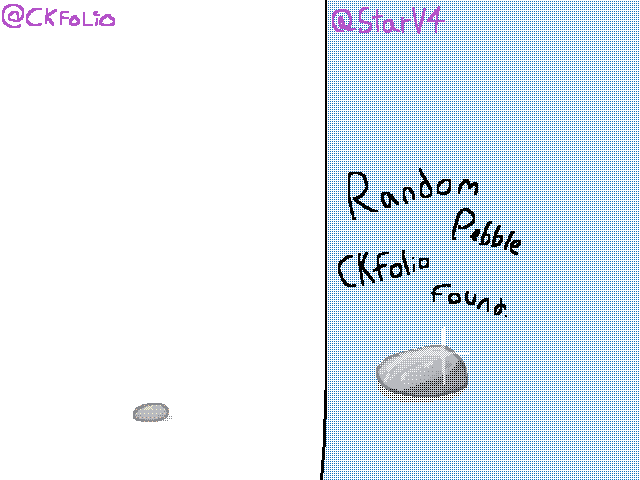 Really cool pebble I found collab