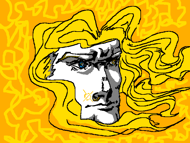 The handsome man with golden hair