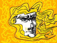 The handsome man with golden hair