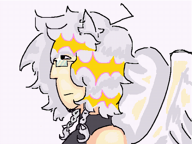 Lazy drawing of bird dude (Jester)