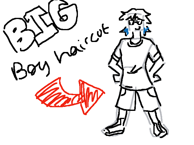 Big boy haircut (+dino Converse)