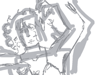 Sketch of a cool looking person