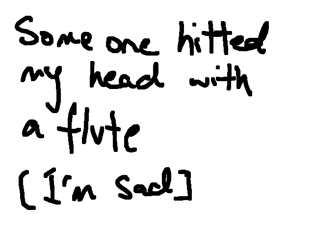 My head’s still throbbing:’(