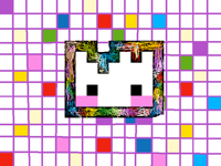 weird colorful pixel art