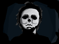 lazy attempt to draw Michael Myers