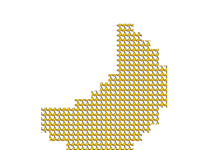 many potassiums spinning in a potassium