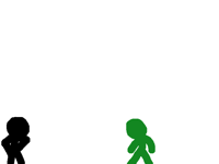 1v1:green vs black