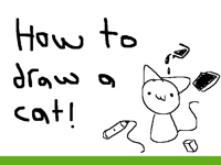 how to draw a cat!