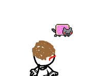 I am addicted to nyan cat 😭