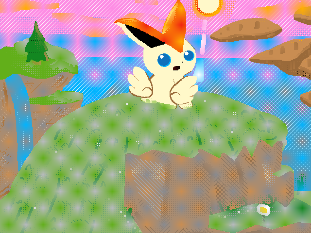 Victini at the ocean