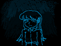 The girl,in the darkness