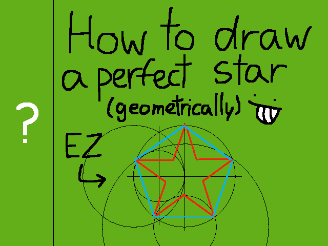 How to draw a perfect star (geometrically)