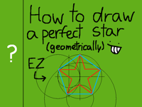 How to draw a perfect star (geometrically)
