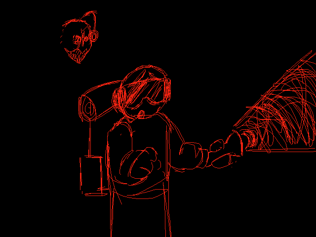Behind