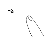 Poke your finger like this (don't poke the screen