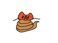 小猫蛇生气