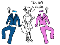 The year 8 play costume designer gave me a choice