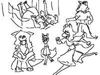 Random posing drawings