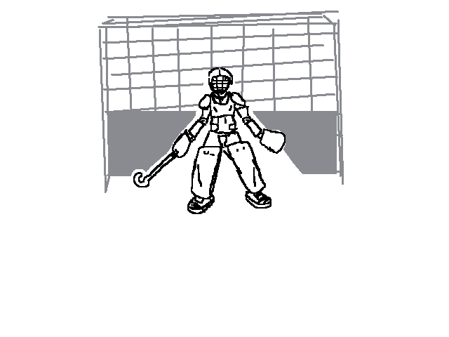 Hockey goalkeeper is so fun
