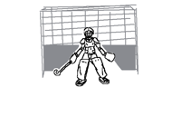 Hockey goalkeeper is so fun