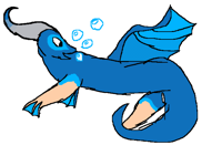 Ocean bubble blue dragon