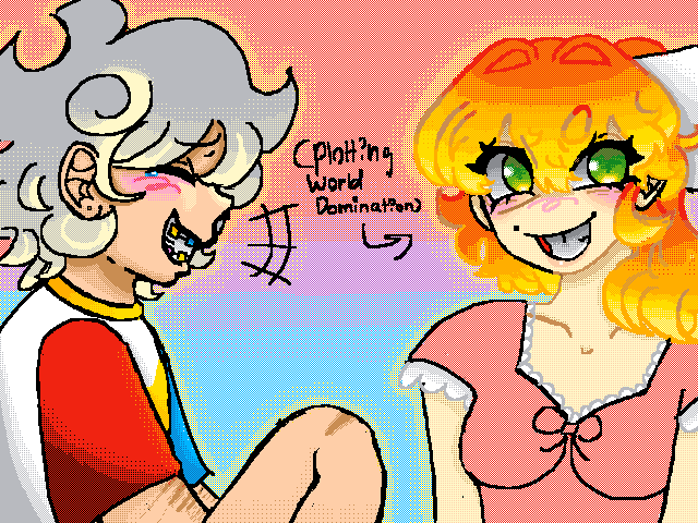 Luke and Annie!! (Annie’s plotting..)