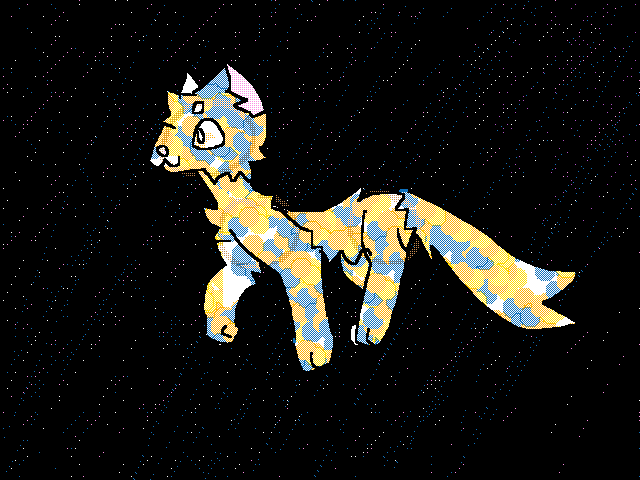 Running cat in space