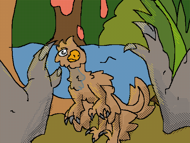 Predator and blind microraptor